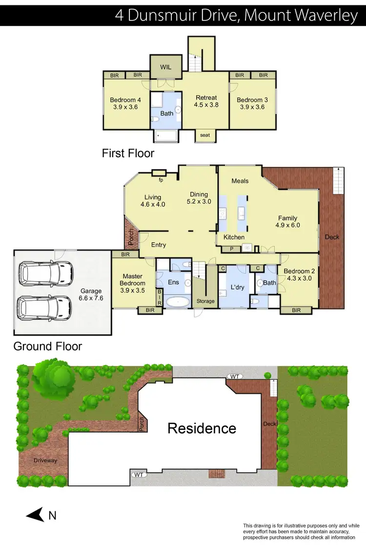 Floorplan of Homely house listing, 4 Dunsmuir Drive, Mount Waverley VIC 3149