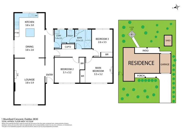 Floorplan of Homely house listing, 1 Mumford Crescent, Dubbo NSW 2830