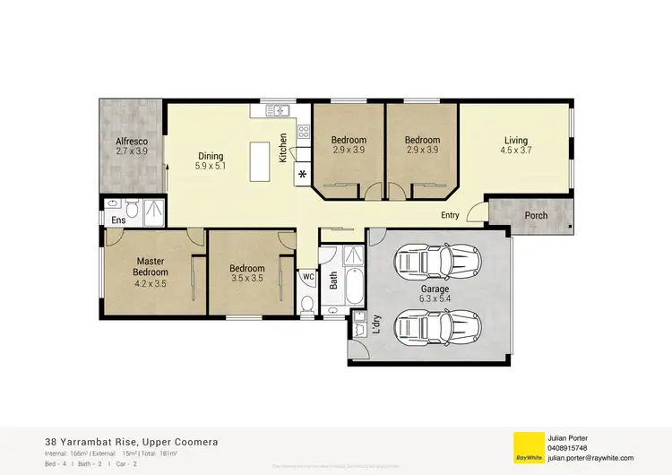 Floorplan of Homely house listing, 38 Yarrambat Rise, Upper Coomera QLD 4209