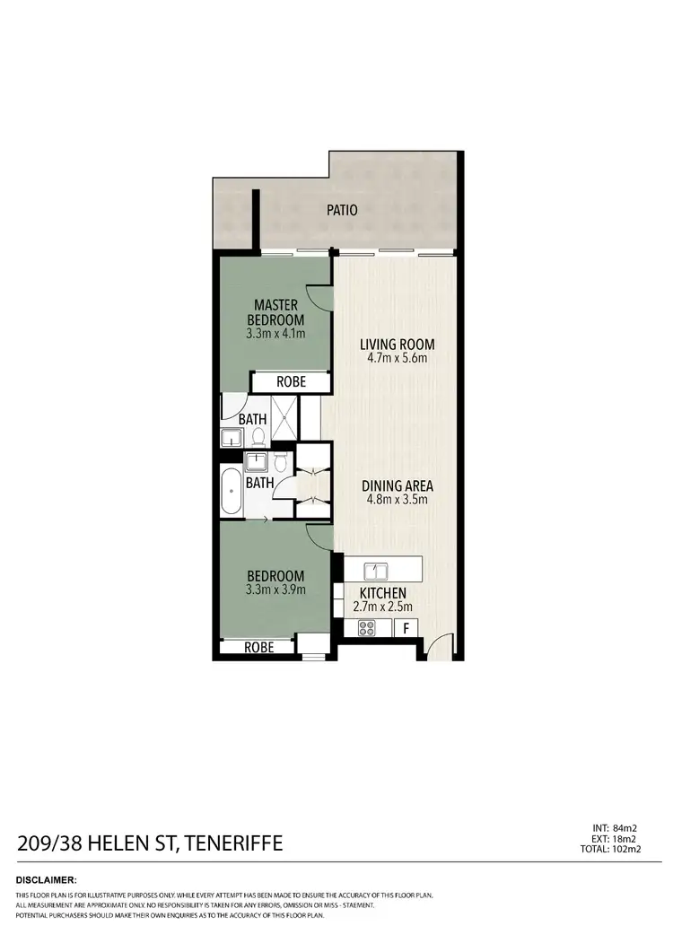 Floorplan of Homely apartment listing, 209/38 Helen Street, Teneriffe QLD 4005