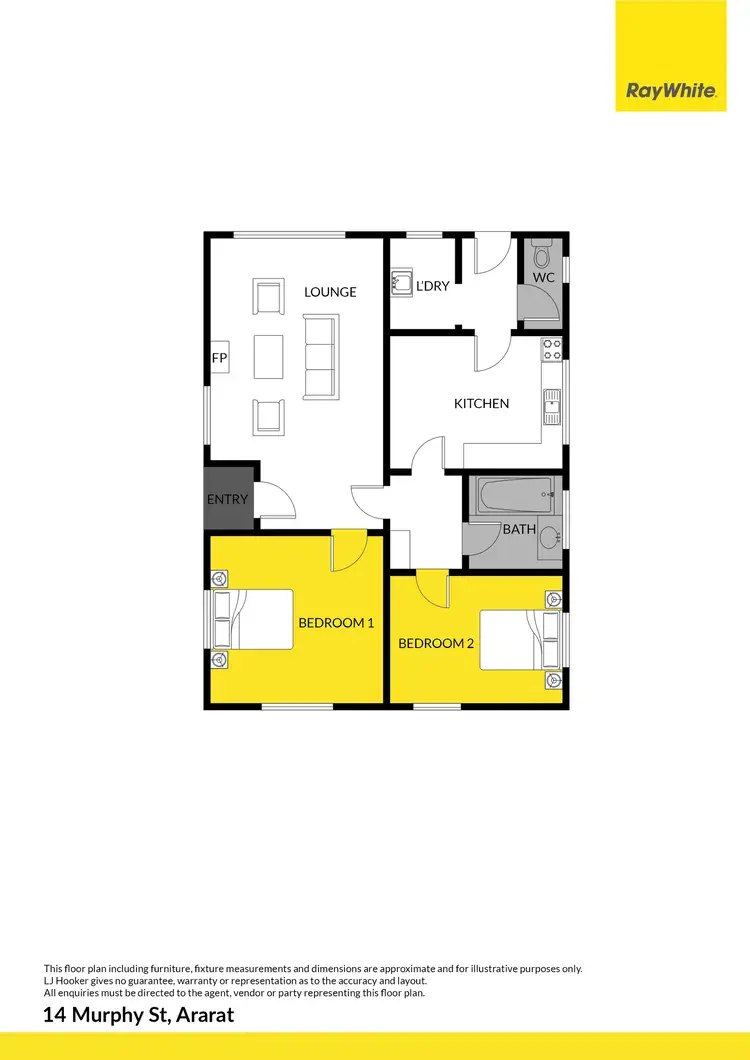 Floorplan of Homely house listing, 14 Murphy Street, Ararat VIC 3377