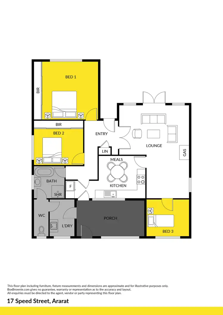 Floorplan of Homely house listing, 17 Speed Street, Ararat VIC 3377