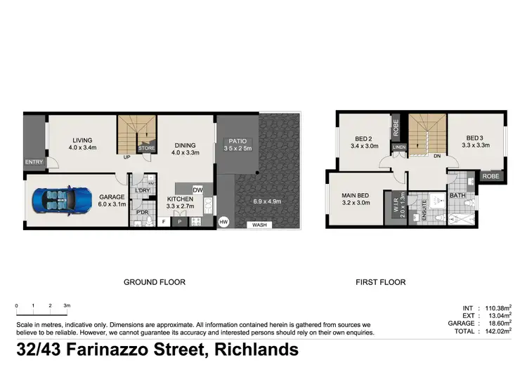 Floorplan of Homely townhouse listing, 32/43 Farinazzo Street, Richlands QLD 4077