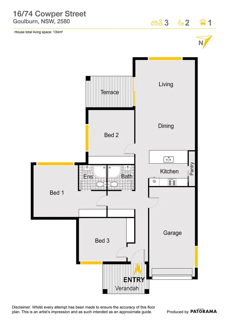 Floorplan of Homely house listing, 16/74 Cowper Street, Goulburn NSW 2580