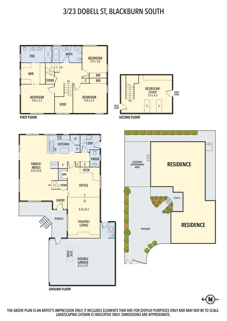Floorplan of Homely townhouse listing, 3/23 Dobell Street, Blackburn South VIC 3130
