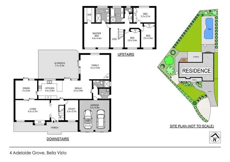 Floorplan of Homely house listing, 4 Adelaide Grove, Bella Vista NSW 2153
