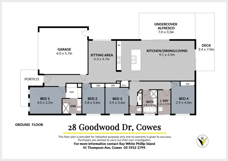 Floorplan of Homely house listing, 28 Goodwood Drive, Cowes VIC 3922