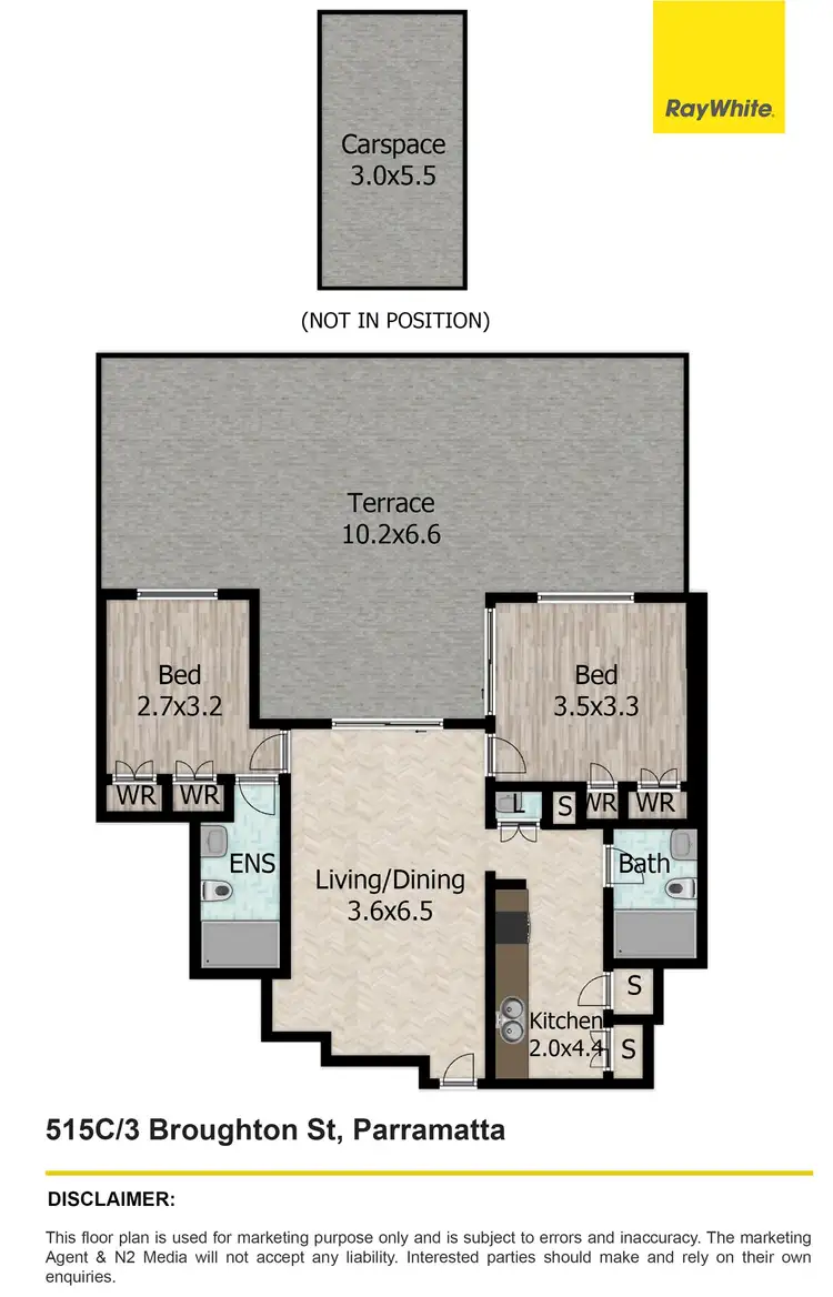 Floorplan of Homely apartment listing, 515C/3 Broughton Street, Parramatta NSW 2150