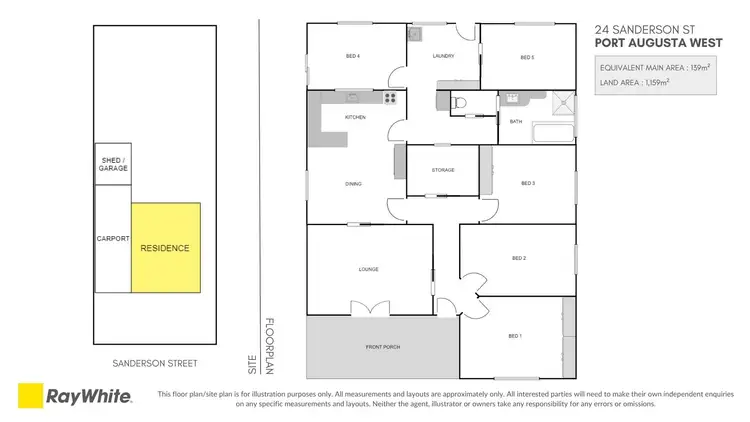 Floorplan of Homely house listing, 24 Sanderson Street, Port Augusta West SA 5700