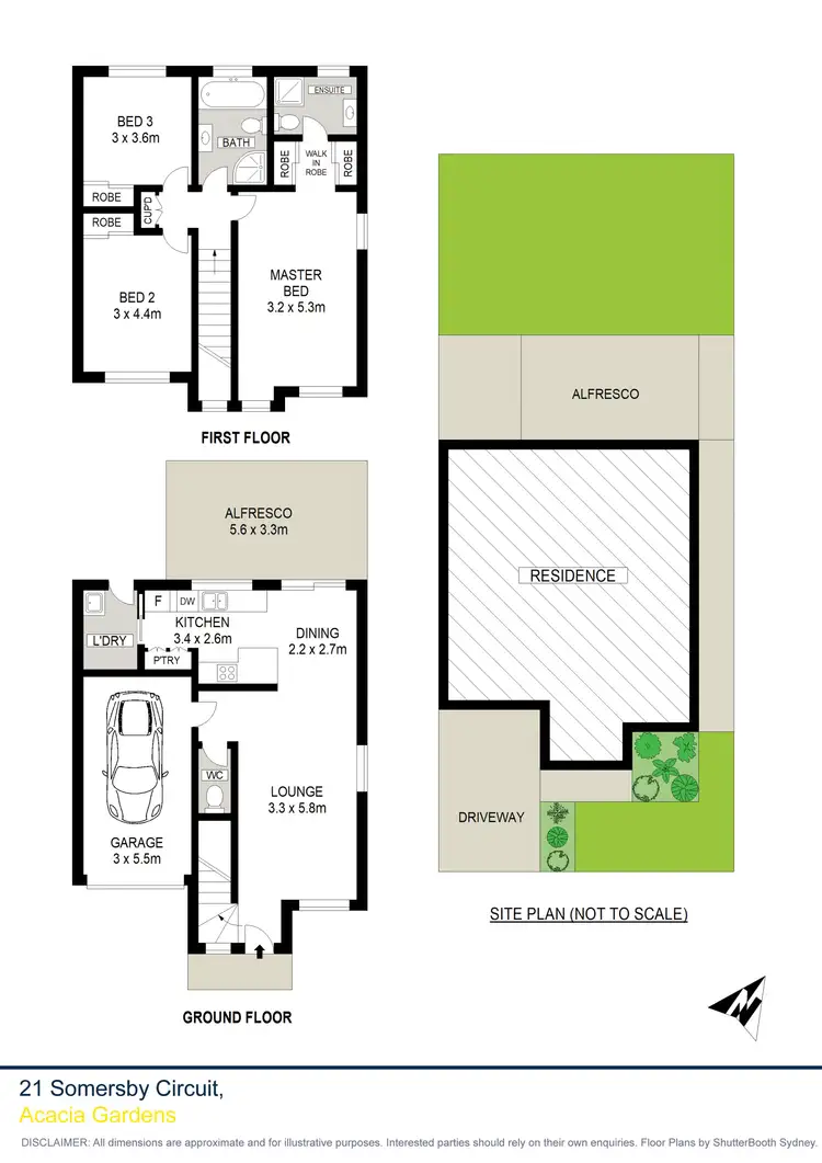 Floorplan of Homely townhouse listing, 21 Somersby Circuit, Acacia Gardens NSW 2763