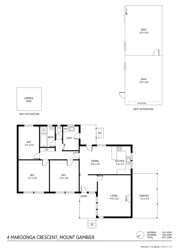 Floorplan of Homely house listing, 4 Maroonga Crescent, Mount Gambier SA 5290