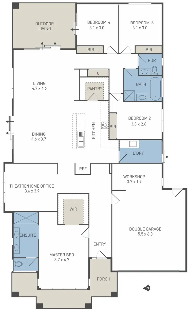 Floorplan of Homely house listing, 10 Taworri Crescent, Werribee VIC 3030