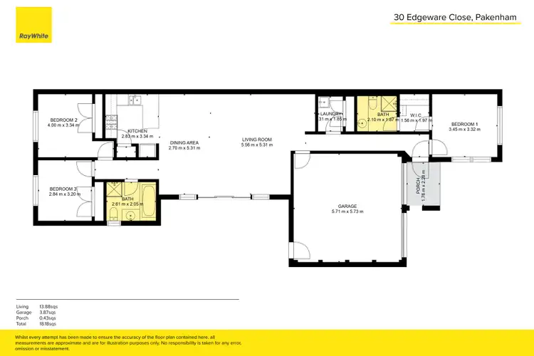 Floorplan of Homely house listing, 30 Edgeware Close, Pakenham VIC 3810