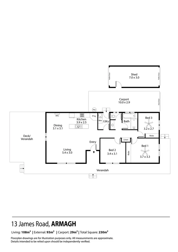 Floorplan of Homely house listing, 13 James Road, Clare SA 5453