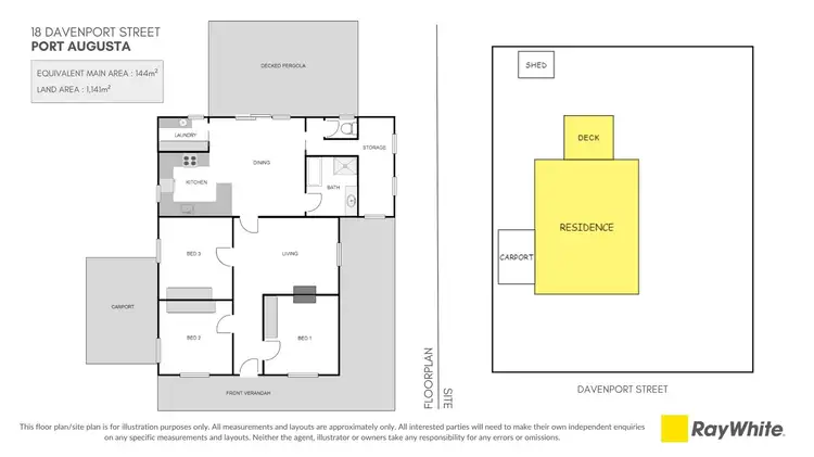 Floorplan of Homely house listing, 18 Davenport Street, Port Augusta SA 5700