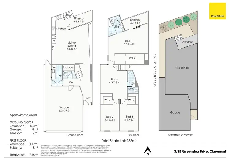 Floorplan of Homely house listing, 3/2B Queenslea Drive, Claremont WA 6010