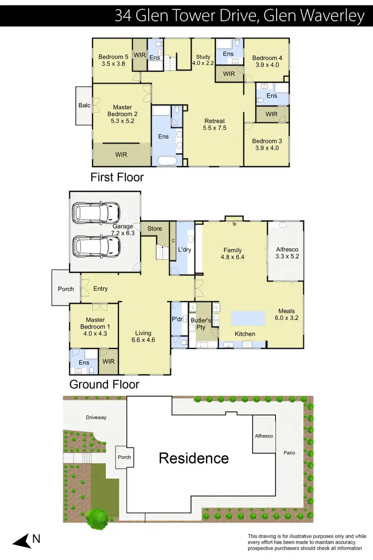 Floorplan of Homely house listing, 34 Glen Tower Drive, Glen Waverley VIC 3150