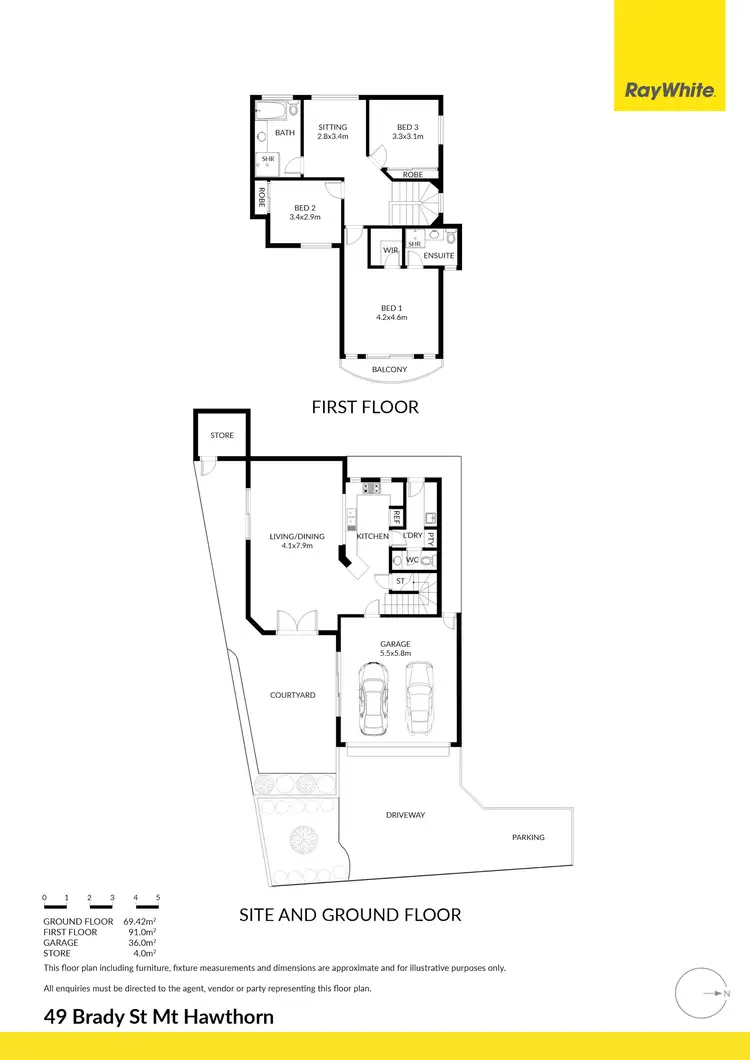 Floorplan of Homely house listing, 49 Brady Street, Mount Hawthorn WA 6016