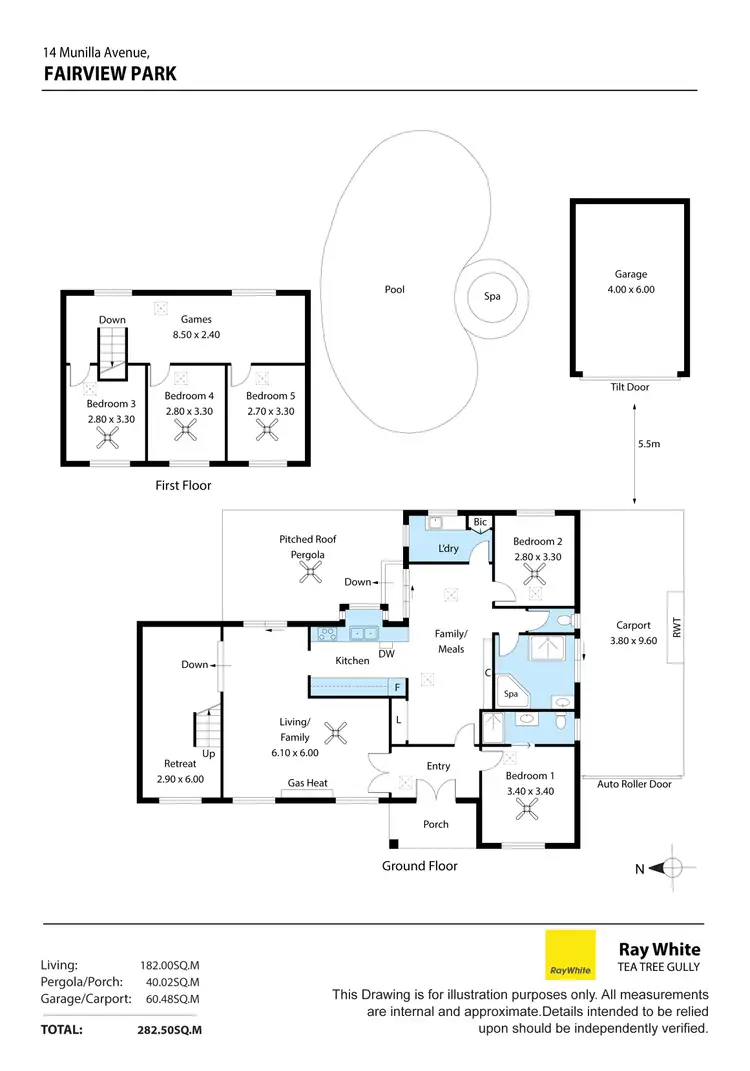 Floorplan of Homely house listing, 14 Munilla Avenue, Fairview Park SA 5126