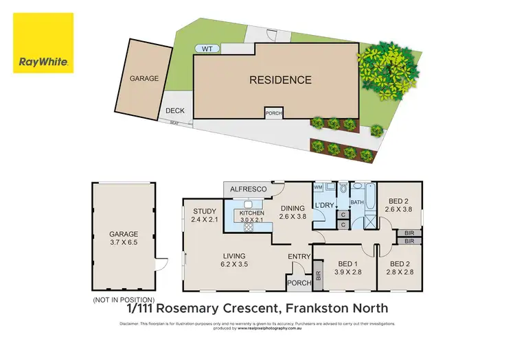 Floorplan of Homely unit listing, 1/111 Rosemary Crescent, Frankston North VIC 3200
