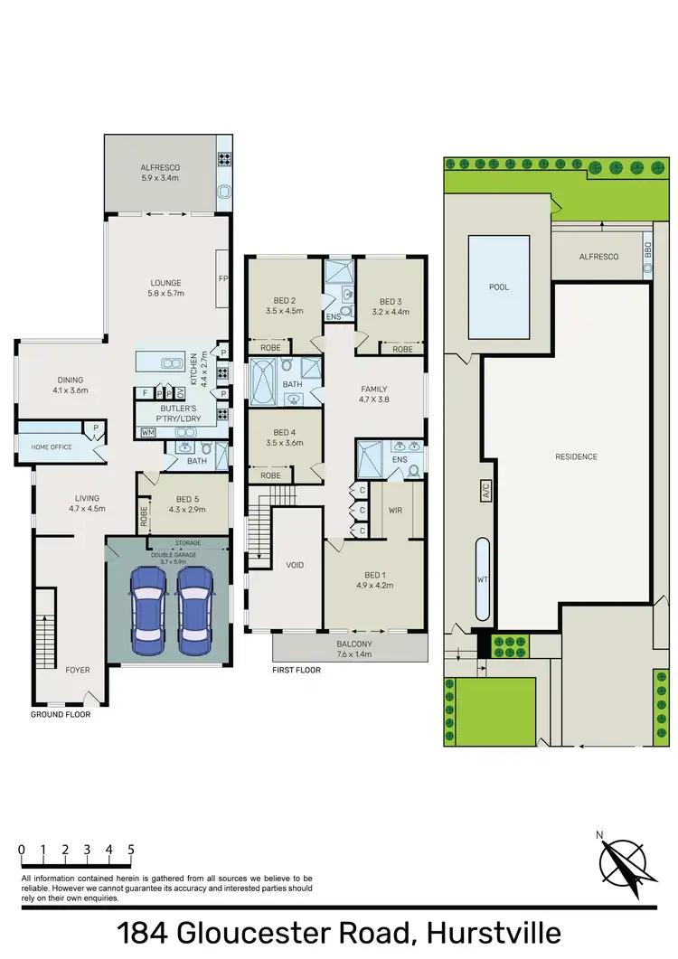 Floorplan of Homely house listing, 184 Gloucester Road, Hurstville NSW 2220