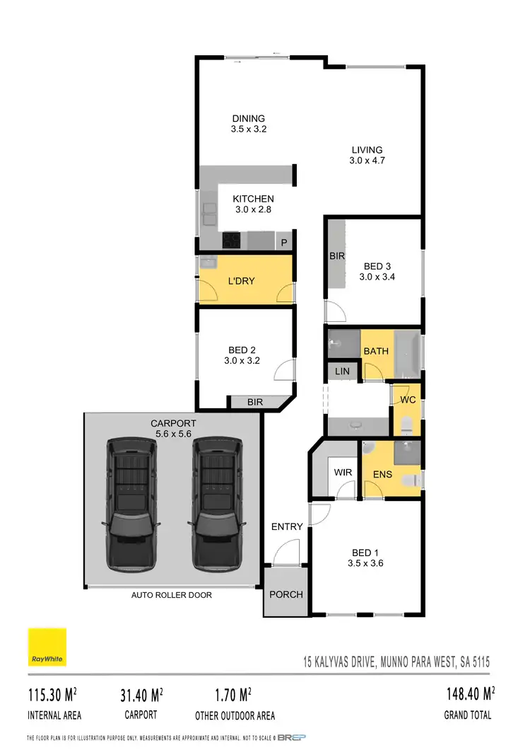Floorplan of Homely house listing, 15 Kalyvas Drive, Munno Para West SA 5115