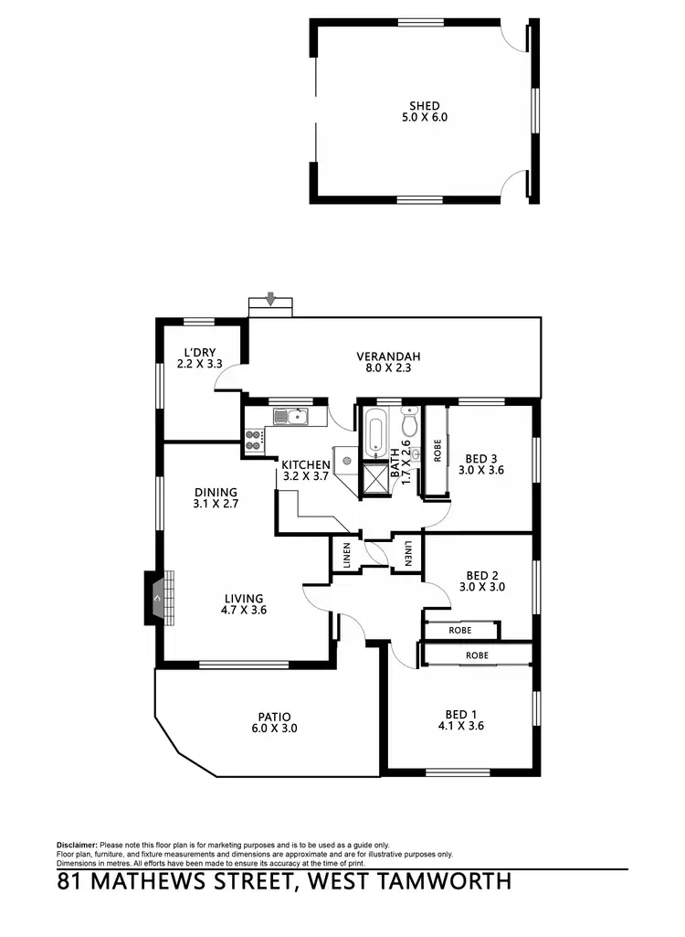 Floorplan of Homely house listing, 81 Mathews Street, Tamworth NSW 2340