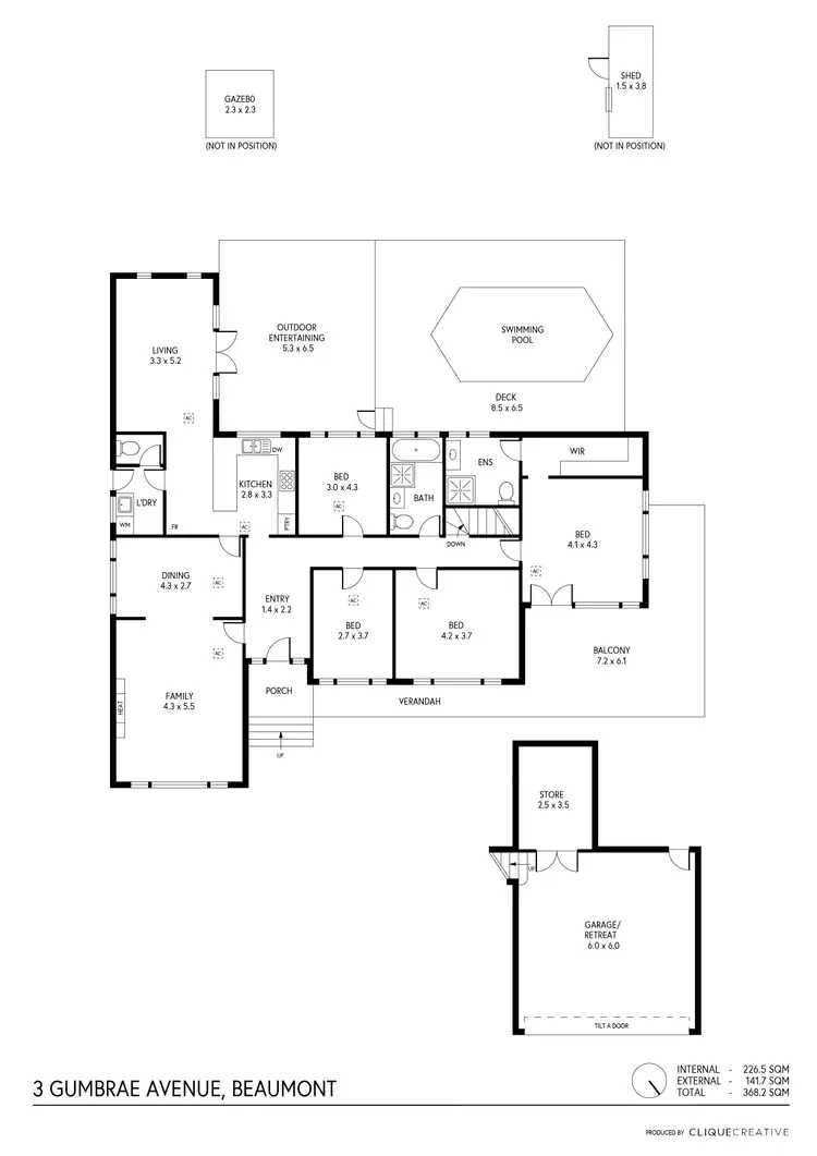 Floorplan of Homely house listing, 3 Gumbrae Avenue, Beaumont SA 5066