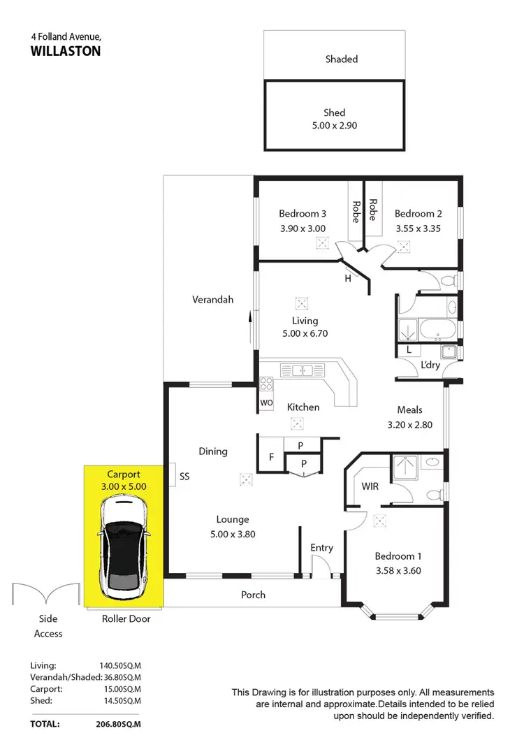 Floorplan of Homely house listing, 4 Folland Avenue, Willaston SA 5118