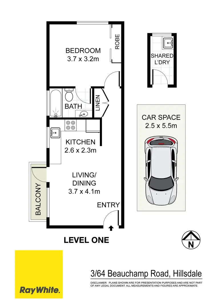 Floorplan of Homely apartment listing, 3/64 Beauchamp Road, Hillsdale NSW 2036