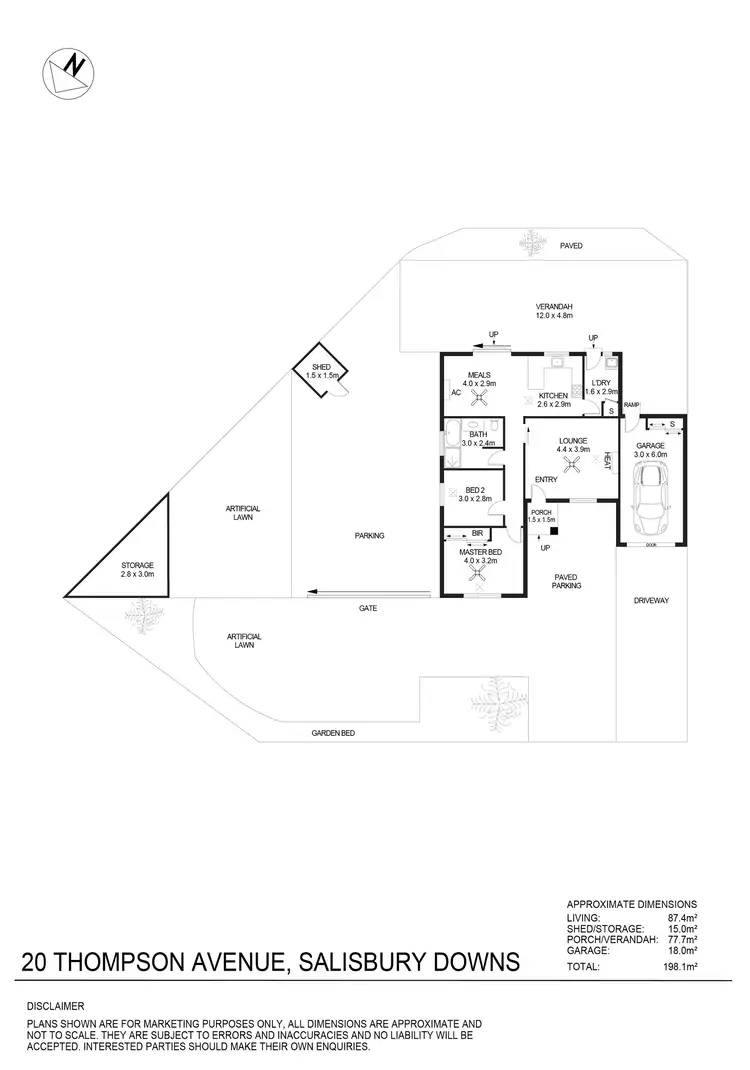 Floorplan of Homely house listing, 20 Thompson Avenue, Salisbury Downs SA 5108