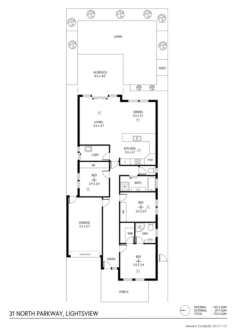 Floorplan of Homely house listing, 31 North Parkway, Lightsview SA 5085