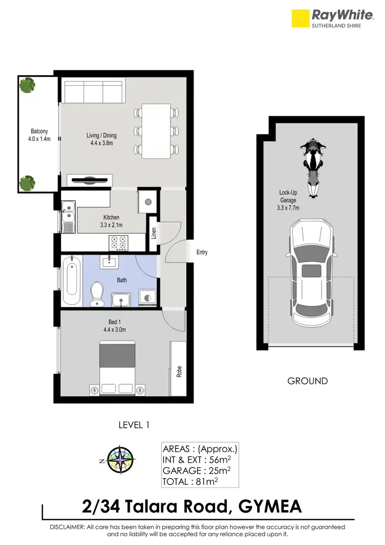 Floorplan of Homely unit listing, 2/34 Talara Road, Gymea NSW 2227