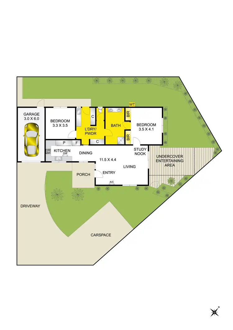 Floorplan of Homely unit listing, 4/1 Bourbon Way, Waurn Ponds VIC 3216
