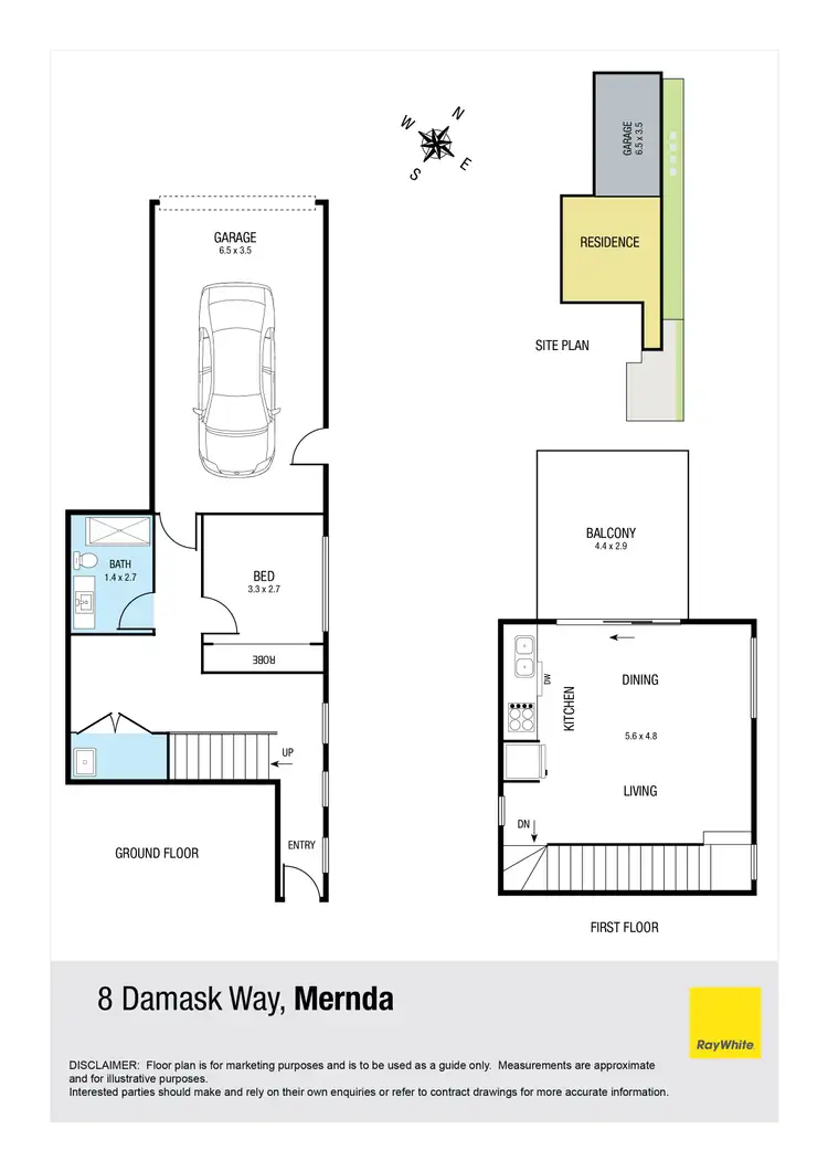 Floorplan of Homely townhouse listing, 8 Damask Way, Mernda VIC 3754
