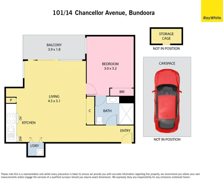 Floorplan of Homely apartment listing, 101/14 Chancellor Avenue, Bundoora VIC 3083