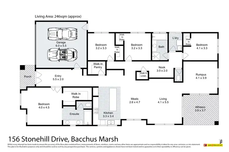 Floorplan of Homely house listing, 156 Stonehill Drive, Maddingley VIC 3340