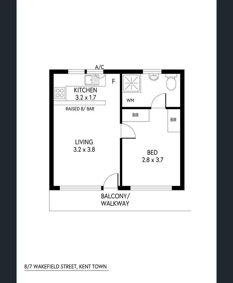 Floorplan of Homely unit listing, 8/7 Wakefield Street, Kent Town SA 5067