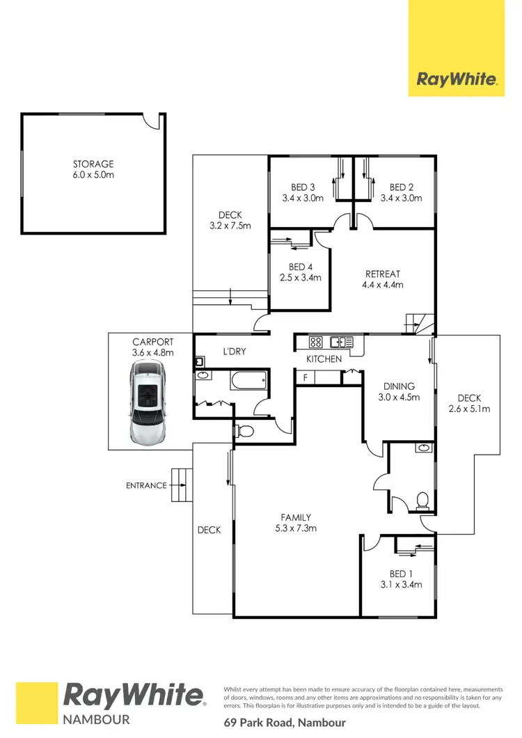 Floorplan of Homely house listing, 69 Park Road, Nambour QLD 4560