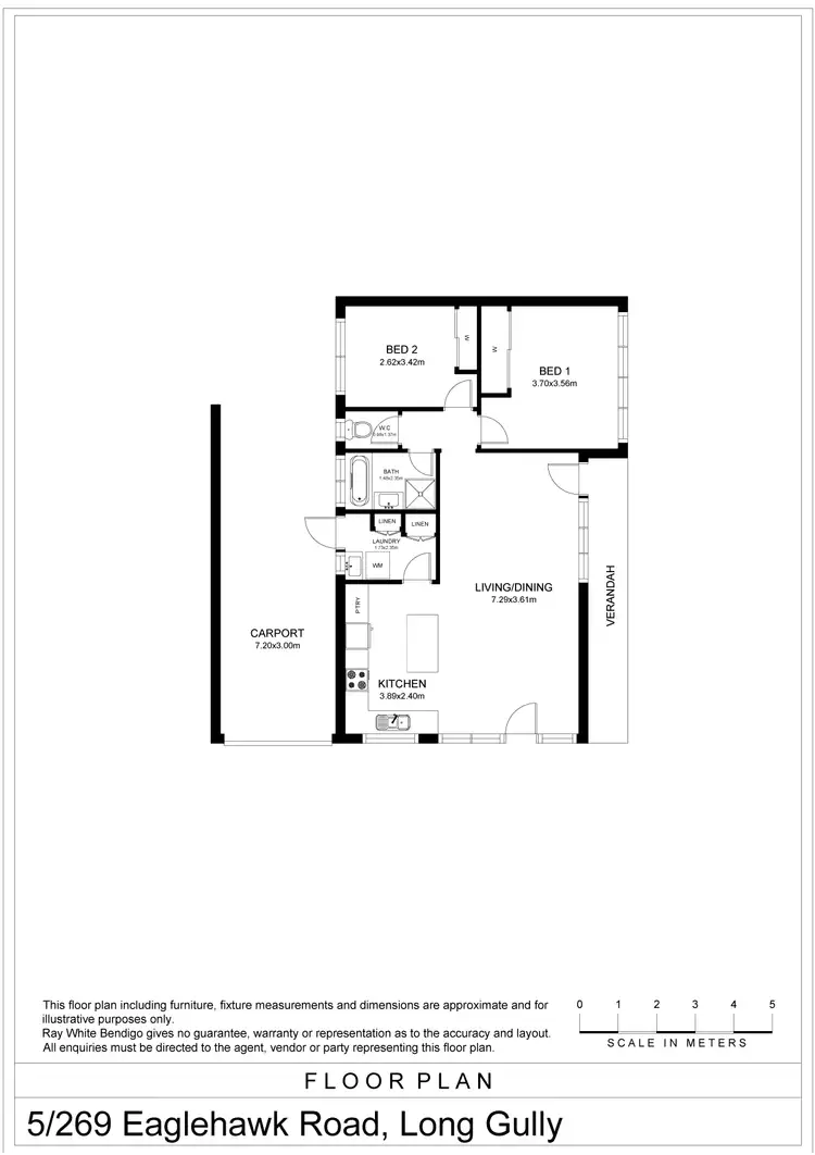 Floorplan of Homely house listing, 5/269 Eaglehawk Road, Long Gully VIC 3550