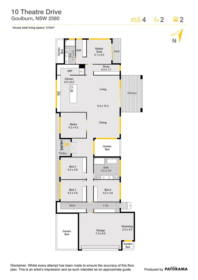 Floorplan of Homely house listing, 10 Theatre Drive, Goulburn NSW 2580