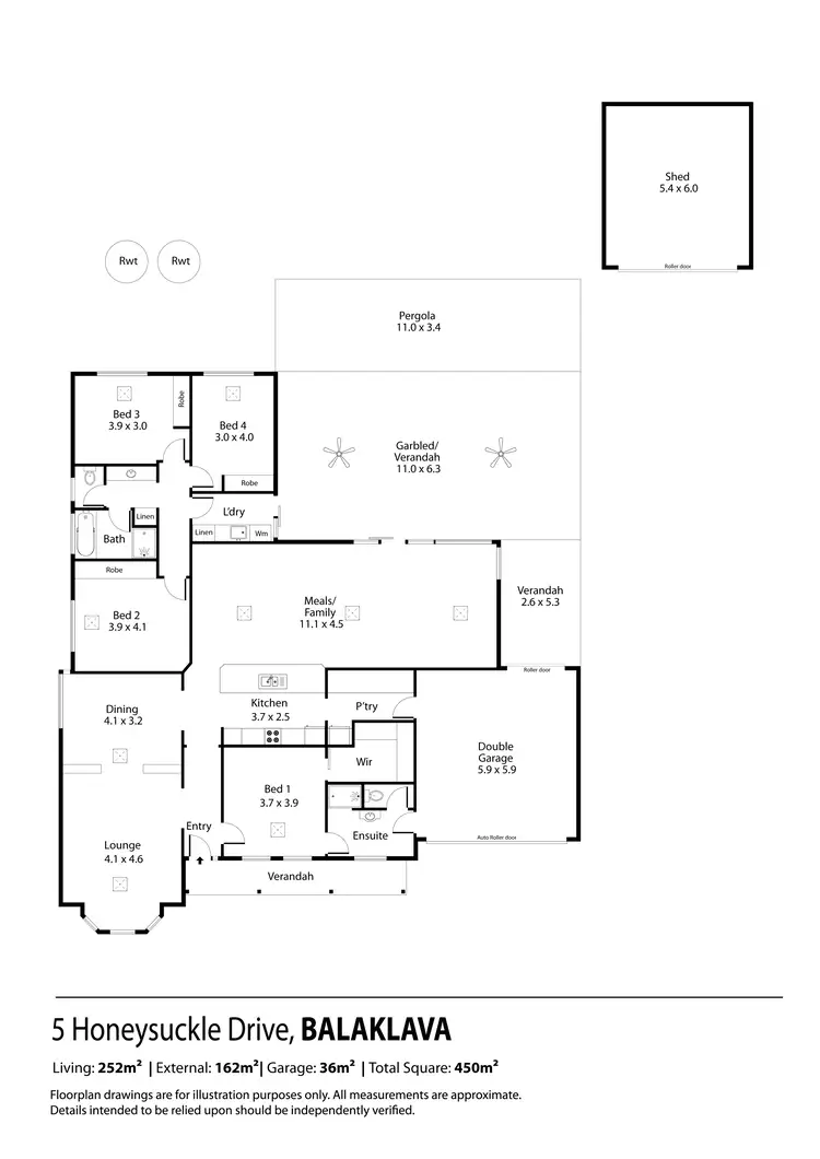 Floorplan of Homely other listing, 5 Honeysuckle Drive, Balaklava SA 5461