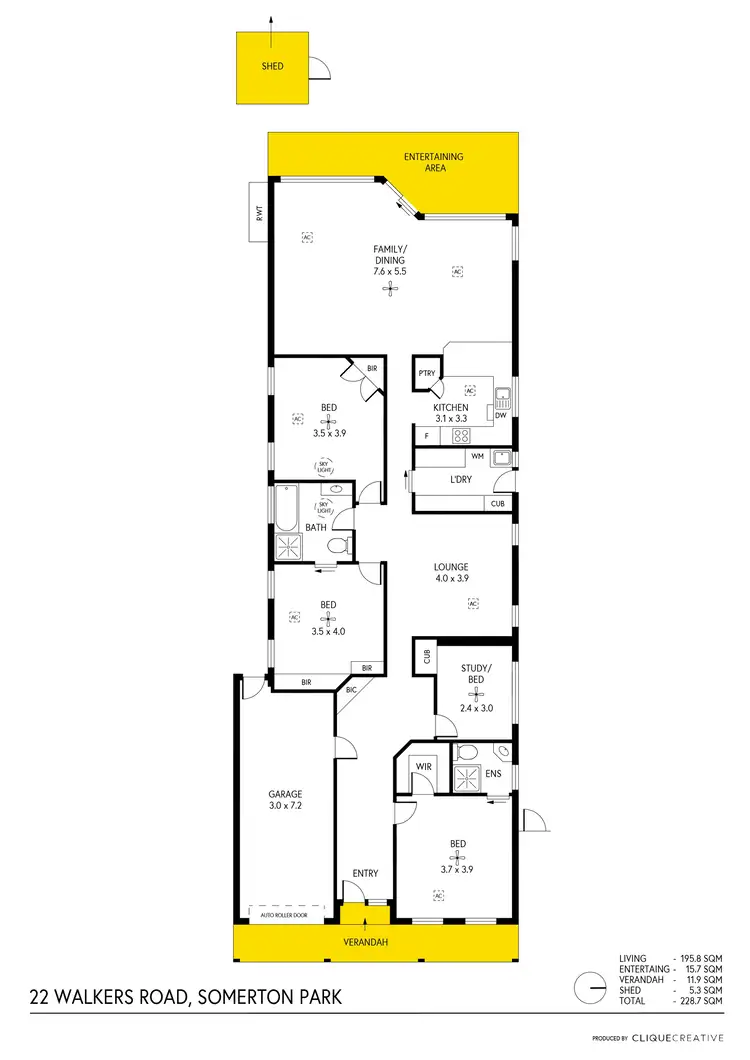 Floorplan of Homely house listing, 22 Walkers Road, Somerton Park SA 5044