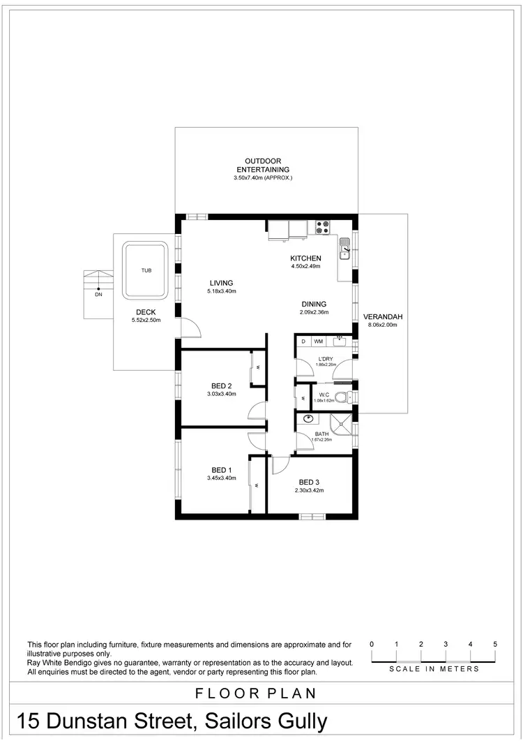 Floorplan of Homely house listing, 15 Dunstan Street, Sailors Gully VIC 3556