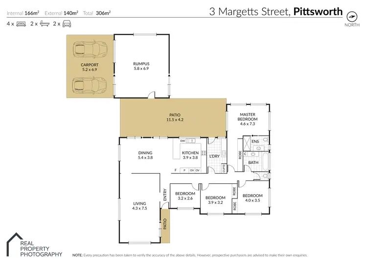 Floorplan of Homely house listing, 3 Margetts, Pittsworth QLD 4356