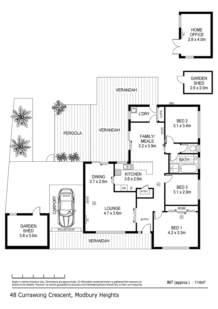 Floorplan of Homely house listing, 48 Currawong Crescent, Modbury Heights SA 5092