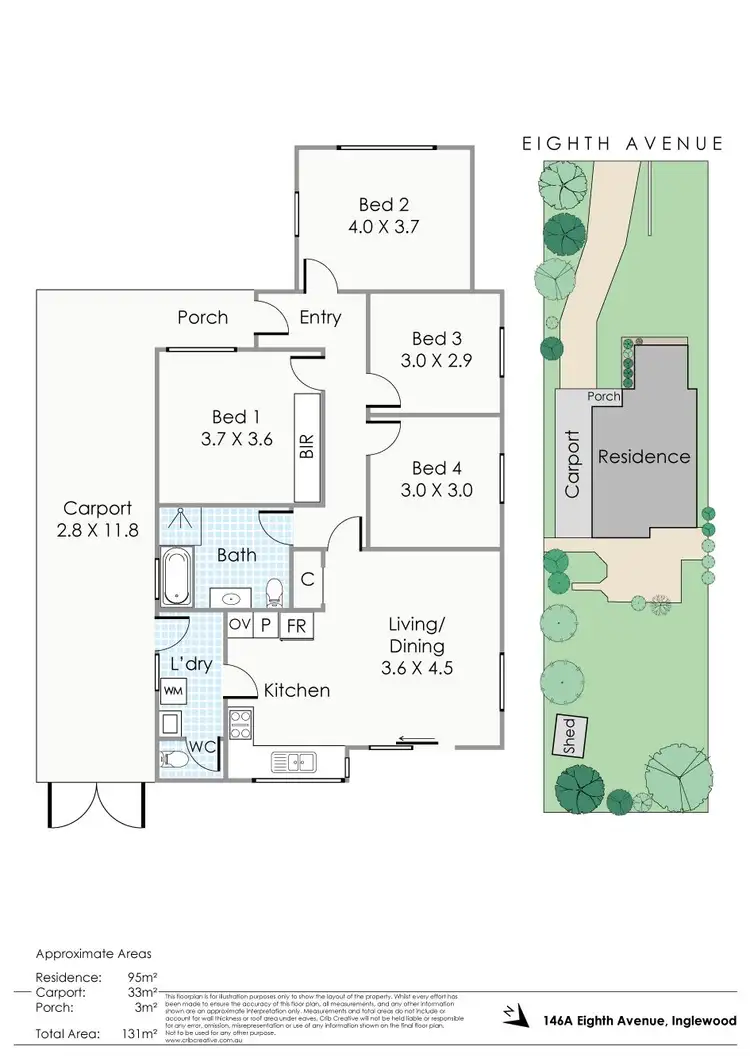 Floorplan of Homely house listing, 146A Eighth Avenue, Inglewood WA 6052