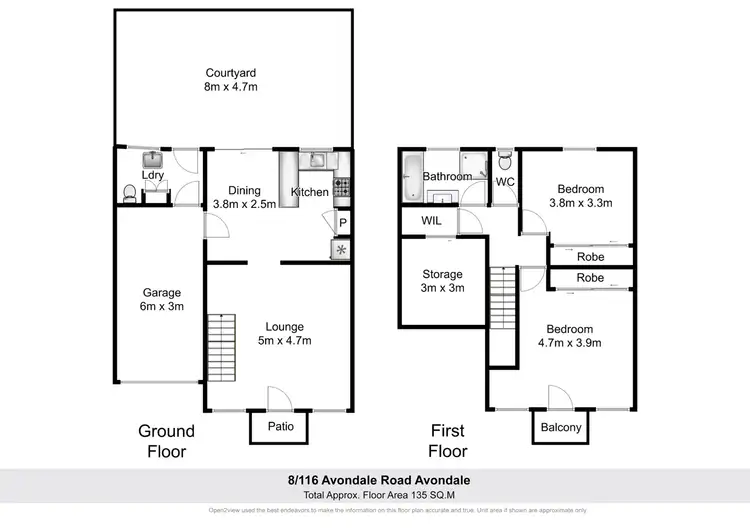 Floorplan of Homely townhouse listing, 8/116 Avondale Road, Avondale NSW 2530