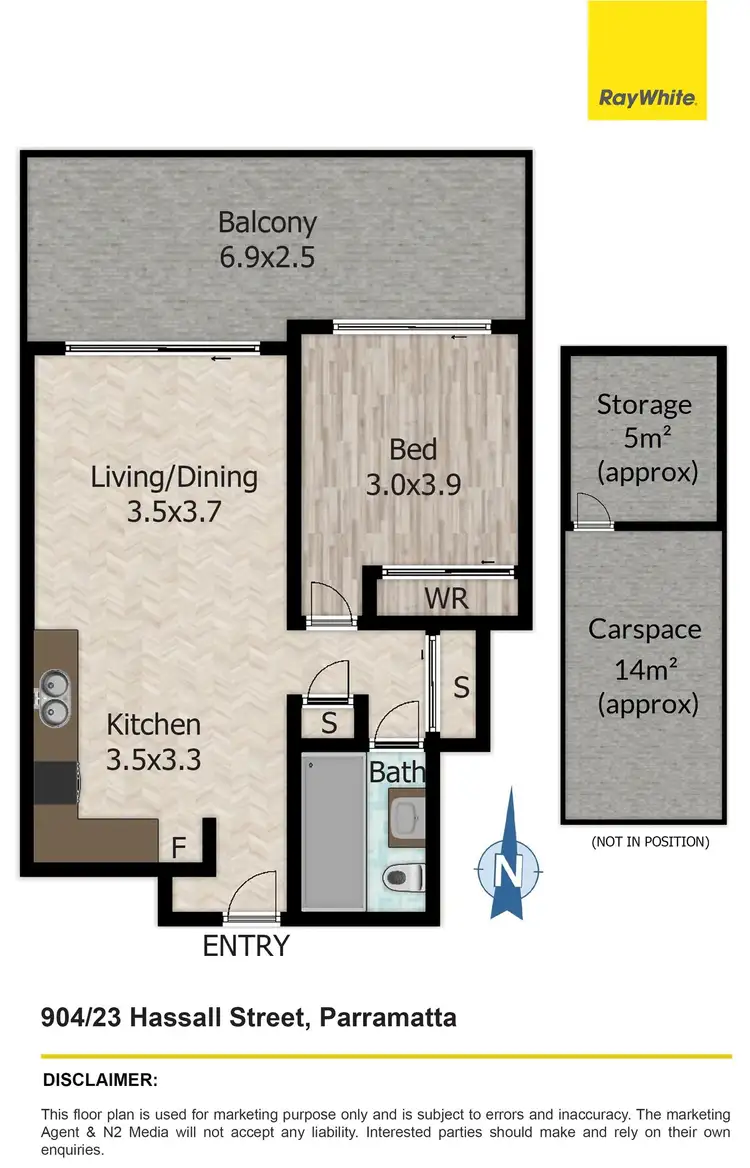 Floorplan of Homely apartment listing, 904/23 Hassall Street, Parramatta NSW 2150