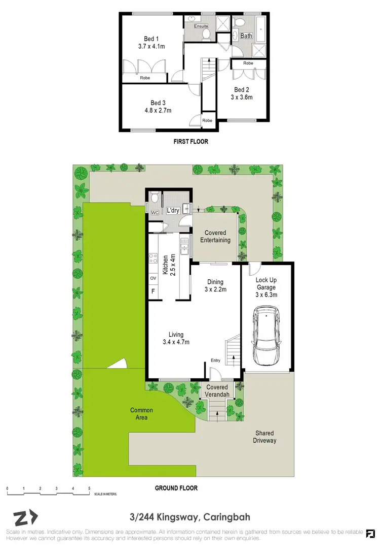 Floorplan of Homely townhouse listing, 3/244 Kingsway, Caringbah NSW 2229